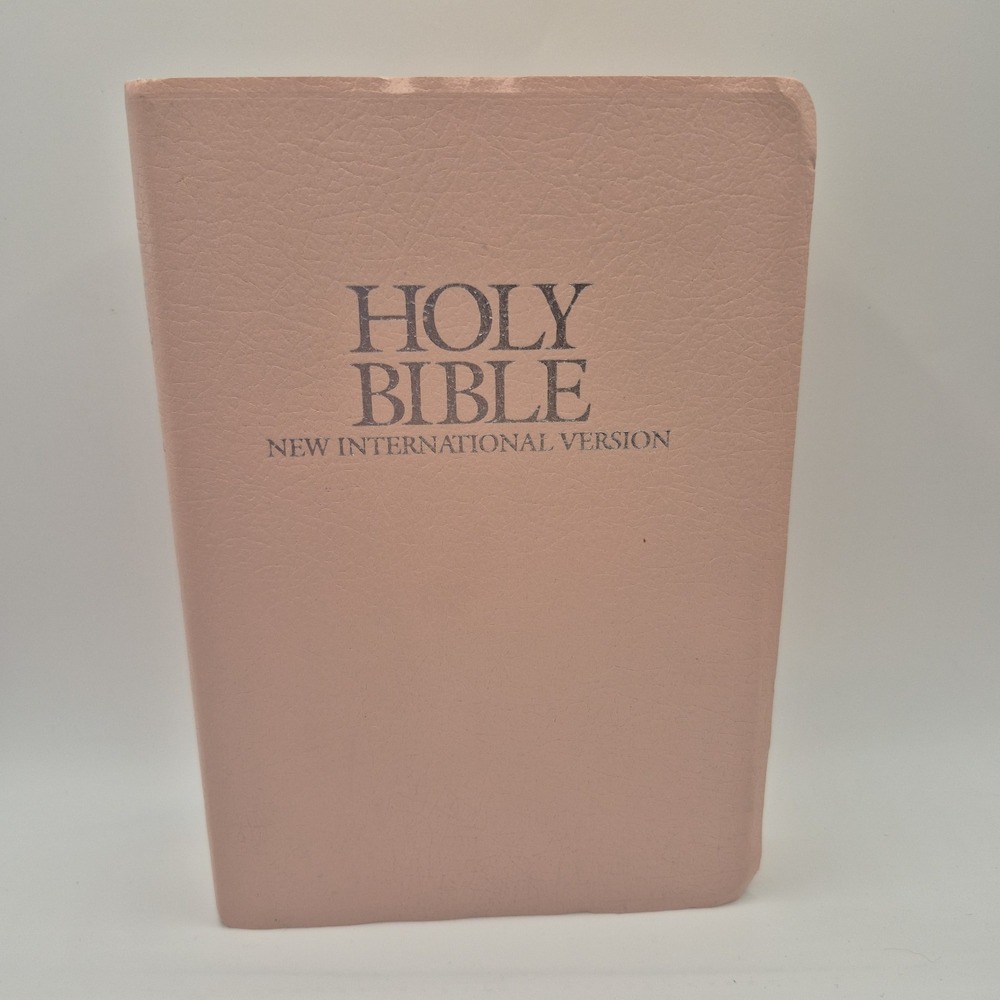 Holy Bible NIV with Helps Words of Christ in Red Letter Zondervan Pink 1987